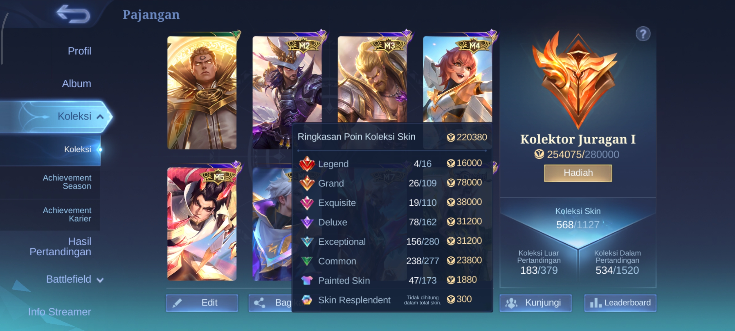 Akun Mobile Legend Pribadi