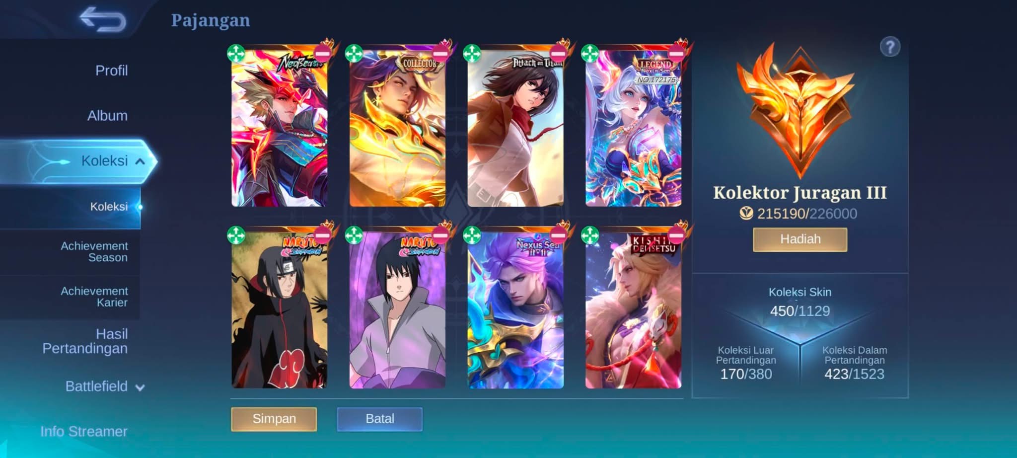 Spek jungler idaman