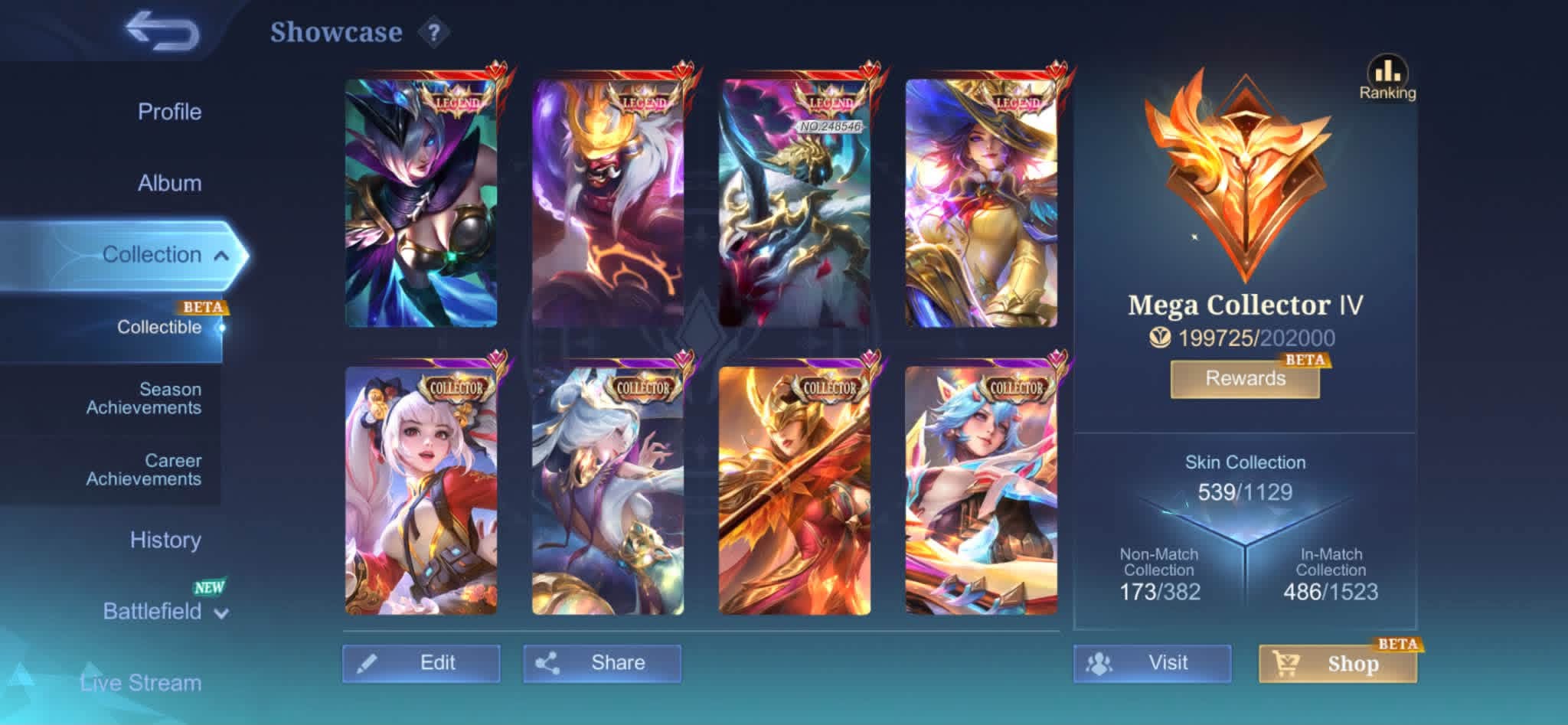 4 legend collector banyak